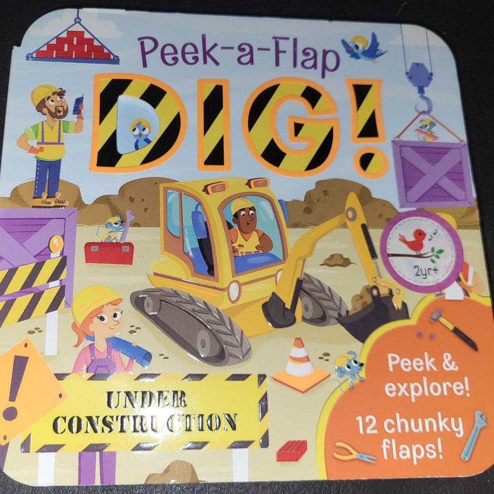 "Peek-a-Flap Dig!", by 'Jaye Garnett' - (Board-Book) (Brand-New)
